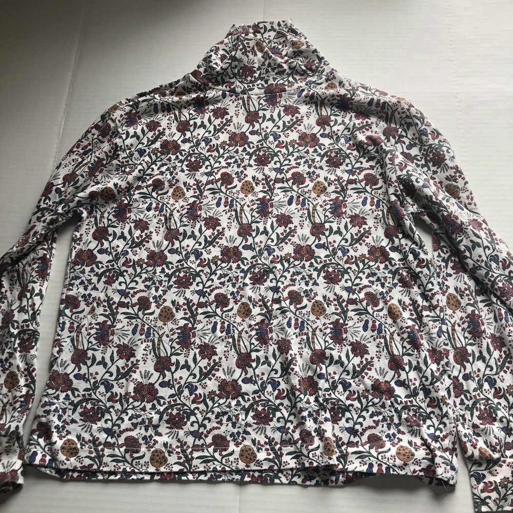 Tidewater Traders Floral Long Sleeve Top Vtg Sz L A2566